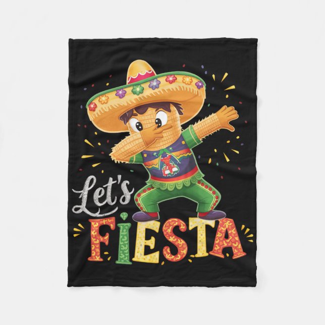 Cinco De Mayo Dabbing Pinata Let's Fiesta Squad Da Fleecedecke (Vorderseite)