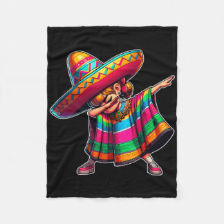 Cinco De Mayo Dabbing Poncho Sombrero Mexican Dab Fleecedecke