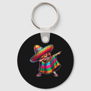 Cinco De Mayo Dabbing Poncho Sombrero Mexican Dab Schlüsselanhänger