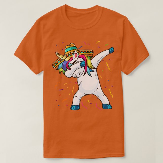 Cinco De Mayo Dabbing Unicorn T-Shirt (Design vorne)