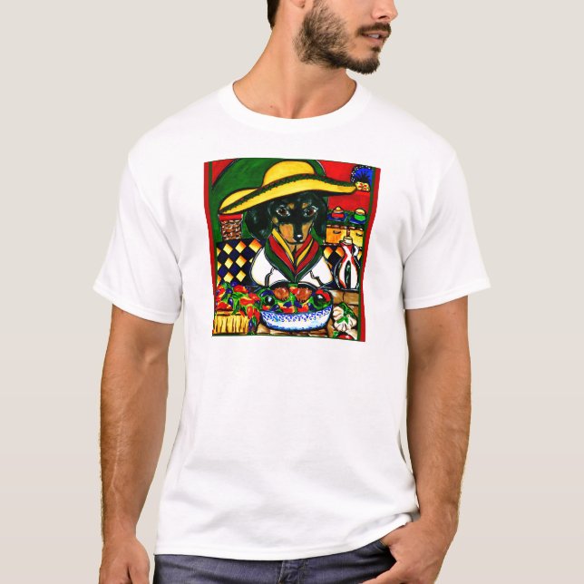 Cinco de Mayo Dackeln T-Shirt (Vorderseite)