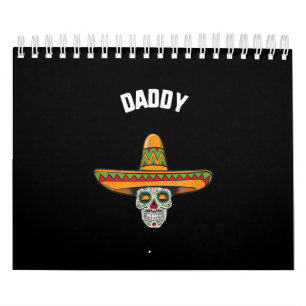 Cinco De Mayo Daddy Sugar Skull Sombrero Taco Kalender
