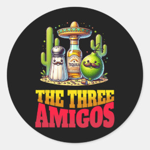 Cinco De Mayo Die drei Amigos Lustiger Salz-Limett Runder Aufkleber