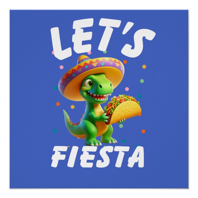 Cinco de Mayo Dinosaurier - Esstakt Poster (Vorderseite)