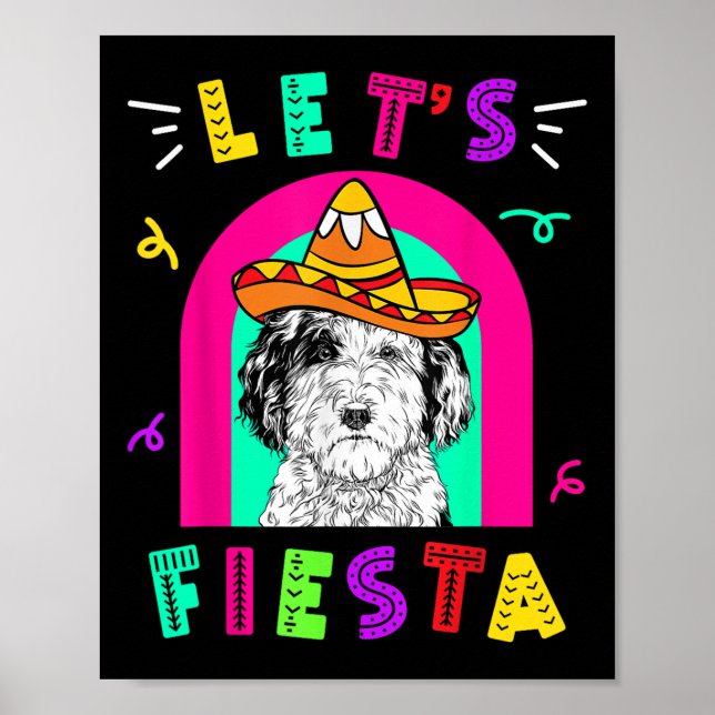 Cinco De Mayo Dog Lasse Fiesta Camisa 5 De Mayo Me Poster (Vorne)