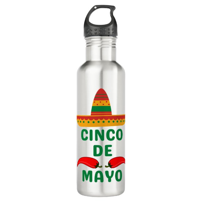 Cinco De Mayo Edelstahlflasche (Vorderseite)