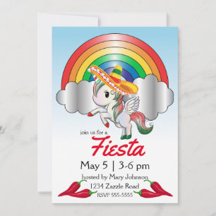 Cinco de Mayo Einhorn Pegasus Einladung
