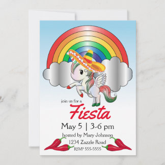 Cinco de Mayo Einhorn Pegasus Einladung