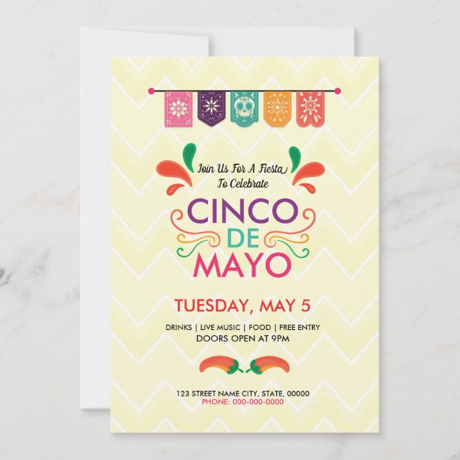 Cinco De Mayo Einladung Flyer (Vorderseite)