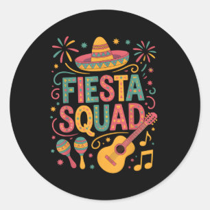 Cinco De Mayo Family Matching Fiesta Squad Mexikan Runder Aufkleber
