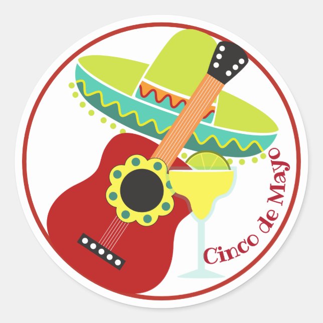 Cinco de Mayo-Feier-Aufkleber Runder Aufkleber (Vorderseite)