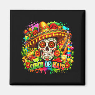 Cinco de Mayo-Feier Hüte mexikanischer Zuckerschäd Magnet