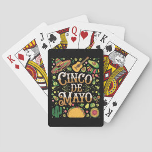 Cinco De Mayo-Fest Cute Party-Elemente Spielkarten