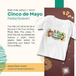 Cinco de Mayo Fiesta Baby Feines Jersey T-Shirt