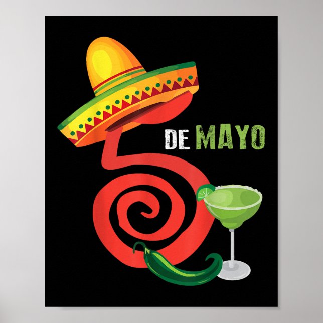 Cinco De Mayo Fiesta Design Camisa 5 De Mayo Viva Poster (Vorne)