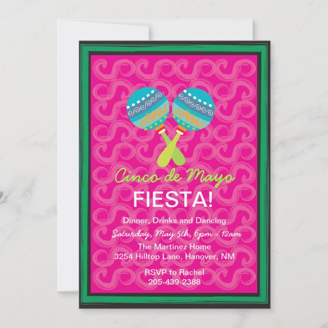 Cinco de Mayo Fiesta Einladungen (Vorderseite)