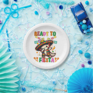 Cinco de Mayo Fiesta Fun Adorable Axolotl Party Pappteller