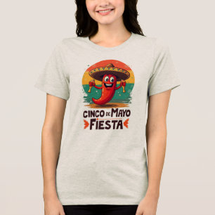 Cinco de Mayo Fiesta - Gewürz & Fun Mexikanisches  Tri-Blend Shirt