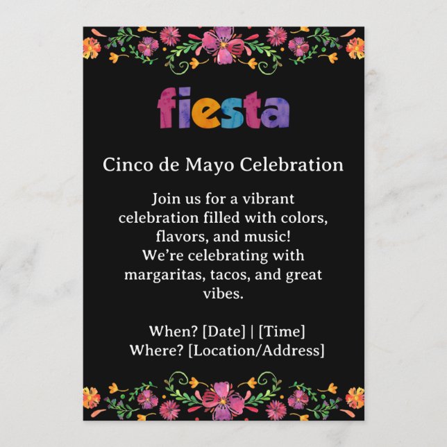 Cinco de Mayo Fiesta Invitation Einladung (Vorderseite)