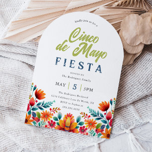 Cinco de Mayo Fiesta Lebendige Florale Einladung