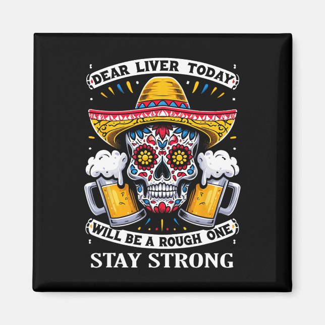 Cinco de Mayo Fiesta Liebe Leber wird heute Magnet (Vorne)