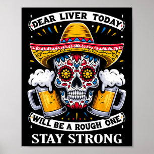 Cinco de Mayo Fiesta Liebe Leber wird heute Poster