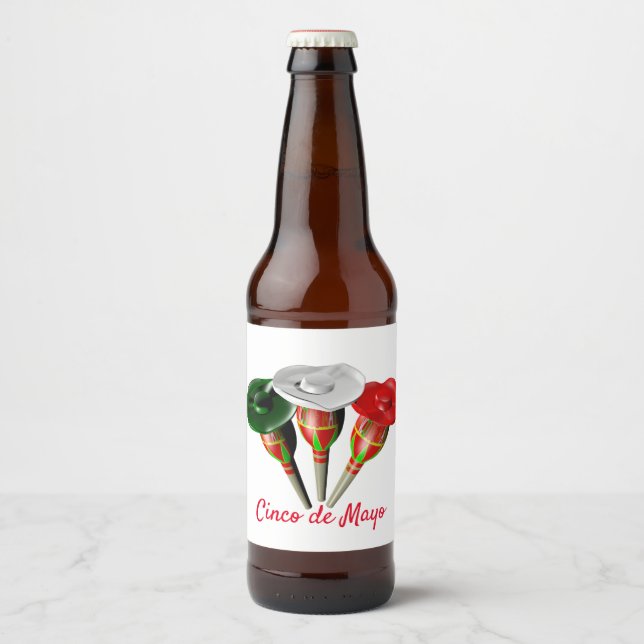 Cinco de mayo ,fiesta mexican bierflaschenetikett (Vorderseite)