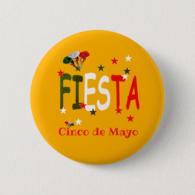 Cinco de mayo ,fiesta mexican button (Vorderseite)