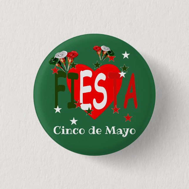 Cinco de mayo ,fiesta mexican button (Vorderseite)