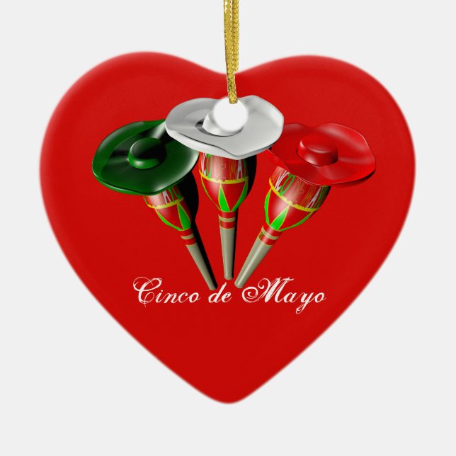 Cinco de mayo ,fiesta mexican keramik ornament (Vorne)