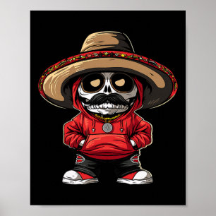 Cinco De Mayo Fiesta Mexico Skeleton Party Sombrer Poster