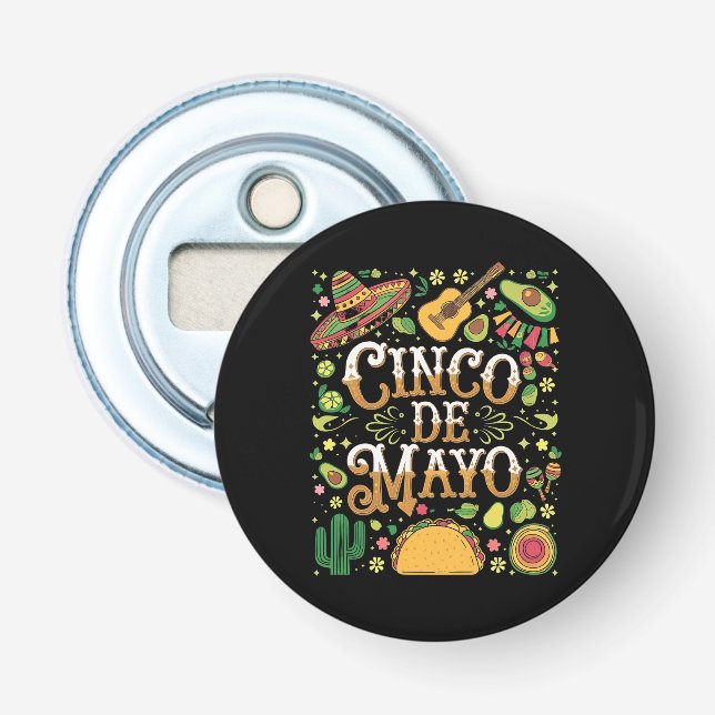 Cinco De Mayo Fiesta Niedliche Elemente des Party Flaschenöffner (Vorderseite)