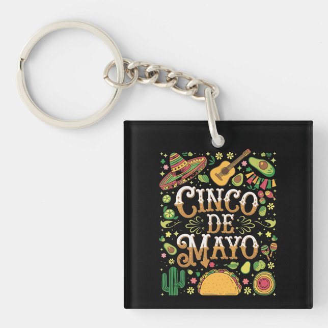 Cinco De Mayo Fiesta Niedliche Elemente des Party Schlüsselanhänger (Vorderseite)