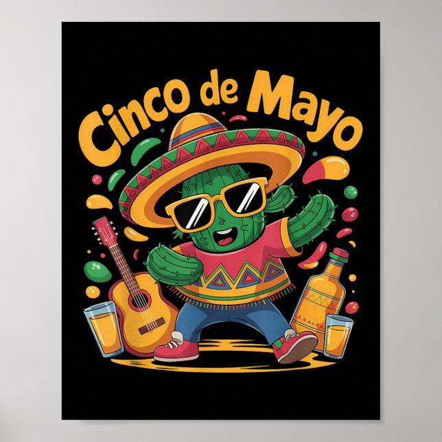 Cinco De Mayo Fiesta Party 5 De Mayo Funny Mexican Poster (Vorne)