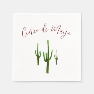 Cinco de Mayo Fiesta Party Desert Cactus Serviette