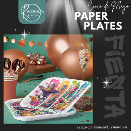 Cinco de Mayo Fiesta Quadratische Papierplatten Pappteller