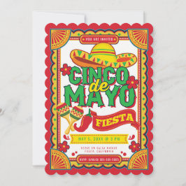 Cinco de Mayo Fiesta Sombrero Einladung