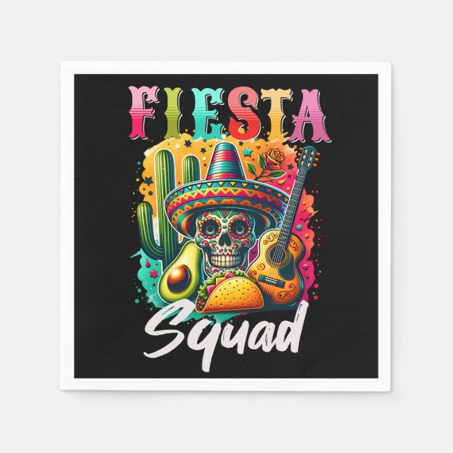 Cinco de Mayo Fiesta Squad Design Serviette (Vorderseite)