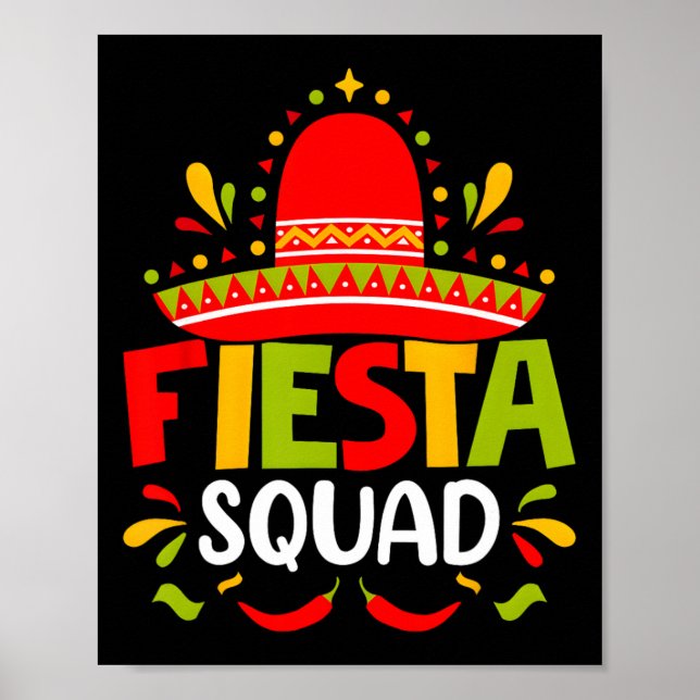 Cinco De Mayo Fiesta Squad Family Matching Group A Poster (Vorne)