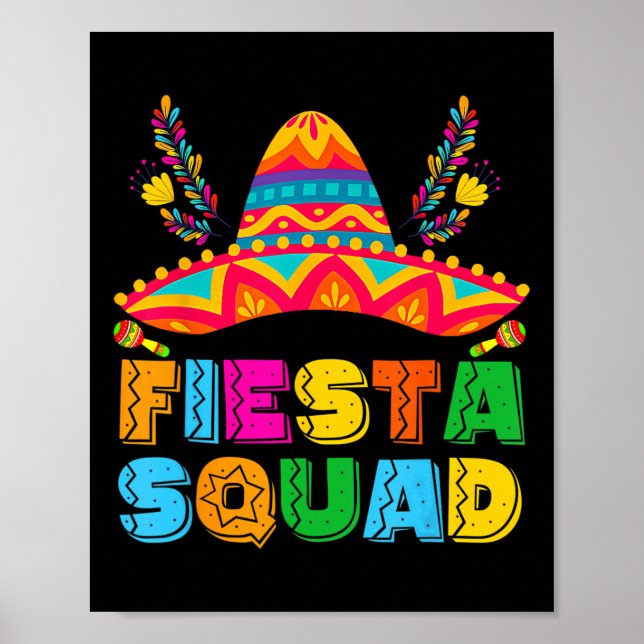 Cinco De Mayo Fiesta Squad Mexikanisches Party Cin Poster (Vorne)
