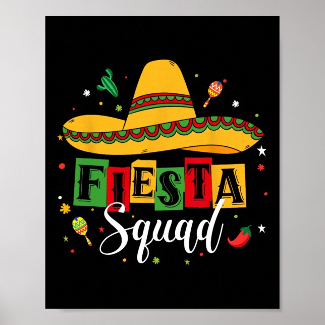 Cinco De Mayo Fiesta Squad Mexikanisches Party Cin Poster (Vorne)