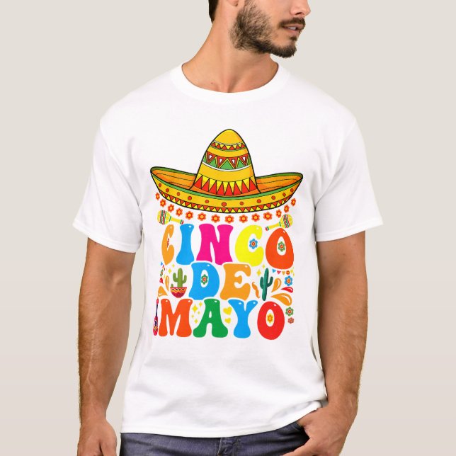 Cinco De Mayo Fiesta Surprise Camisa 5 De Mayo T-Shirt (Vorderseite)