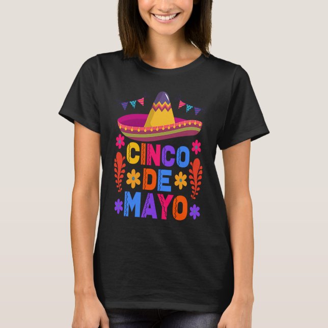 Cinco De Mayo Fiesta Surprise Camisa 5 De Mayo Viv T-Shirt (Vorderseite)