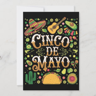 Cinco De Mayo Fiesta Süße Party-Elemente Einladung