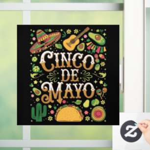 Cinco De Mayo Fiesta Süße Party-Elemente Fensteraufkleber