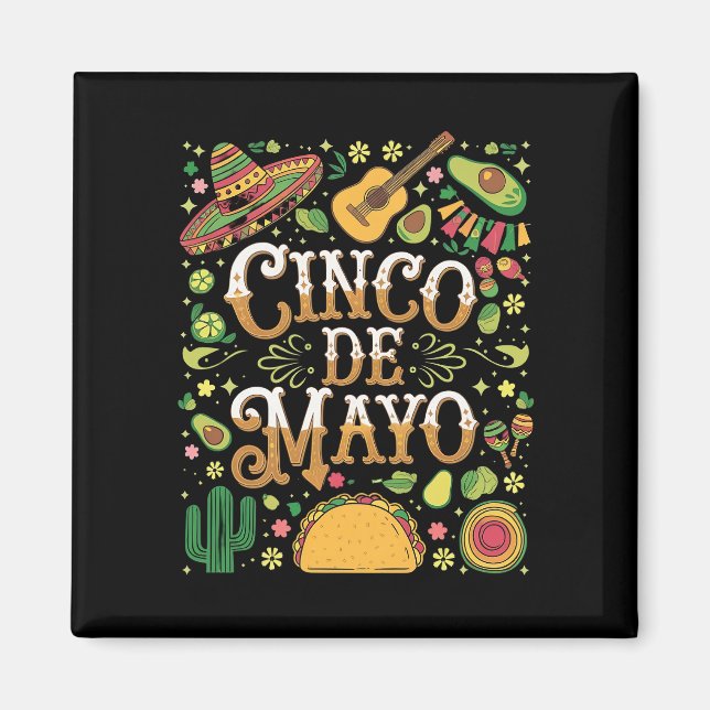Cinco De Mayo Fiesta Süße Party-Elemente Magnet (Vorne)