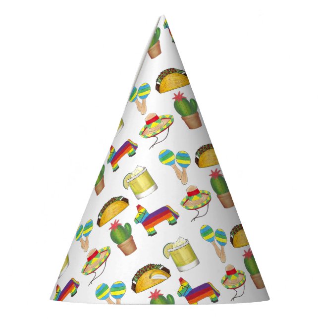Cinco de Mayo Fiesta Taco Pinata Margarita Partyhütchen (Links)
