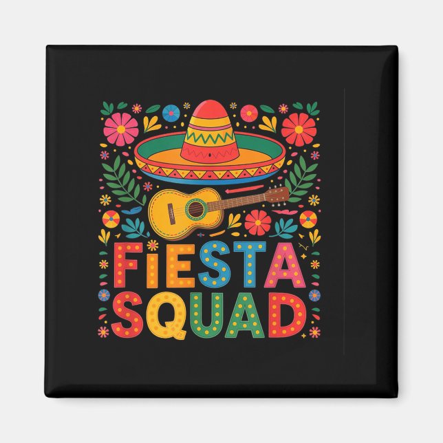 Cinco De Mayo Fiesta-Truppe Lustiger Sobrero Bunte Magnet (Vorne)