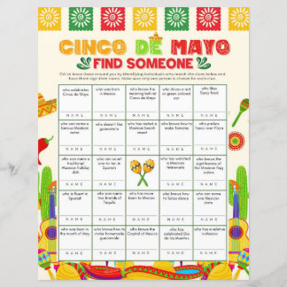 Cinco de Mayo Finden Sie jemanden Printable Game 8