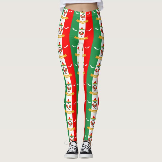 cinco de mayo flagge Leggings (Vorderseite)